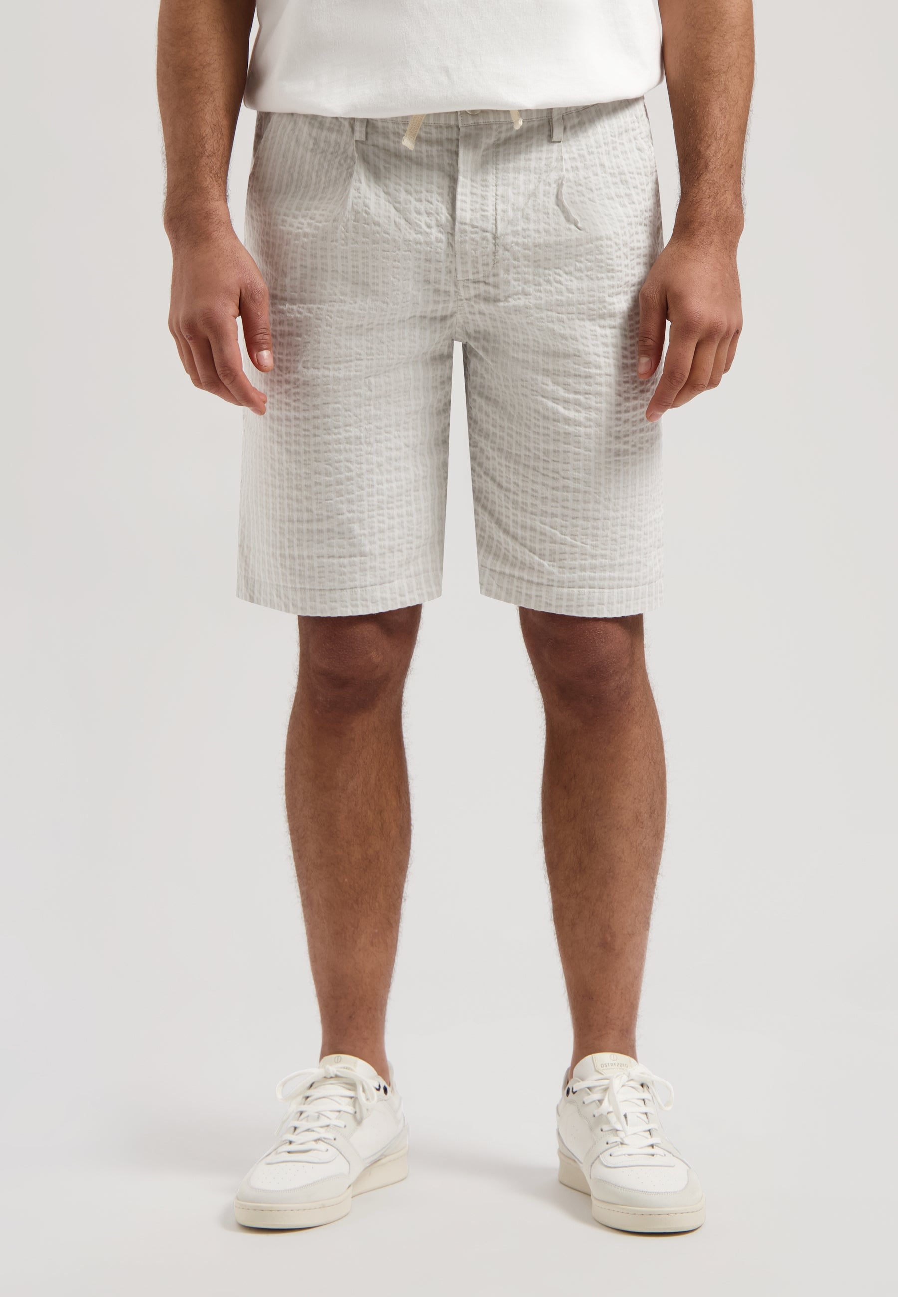dstrezzed Logan Easy Shorts Seersucker Silver Birch