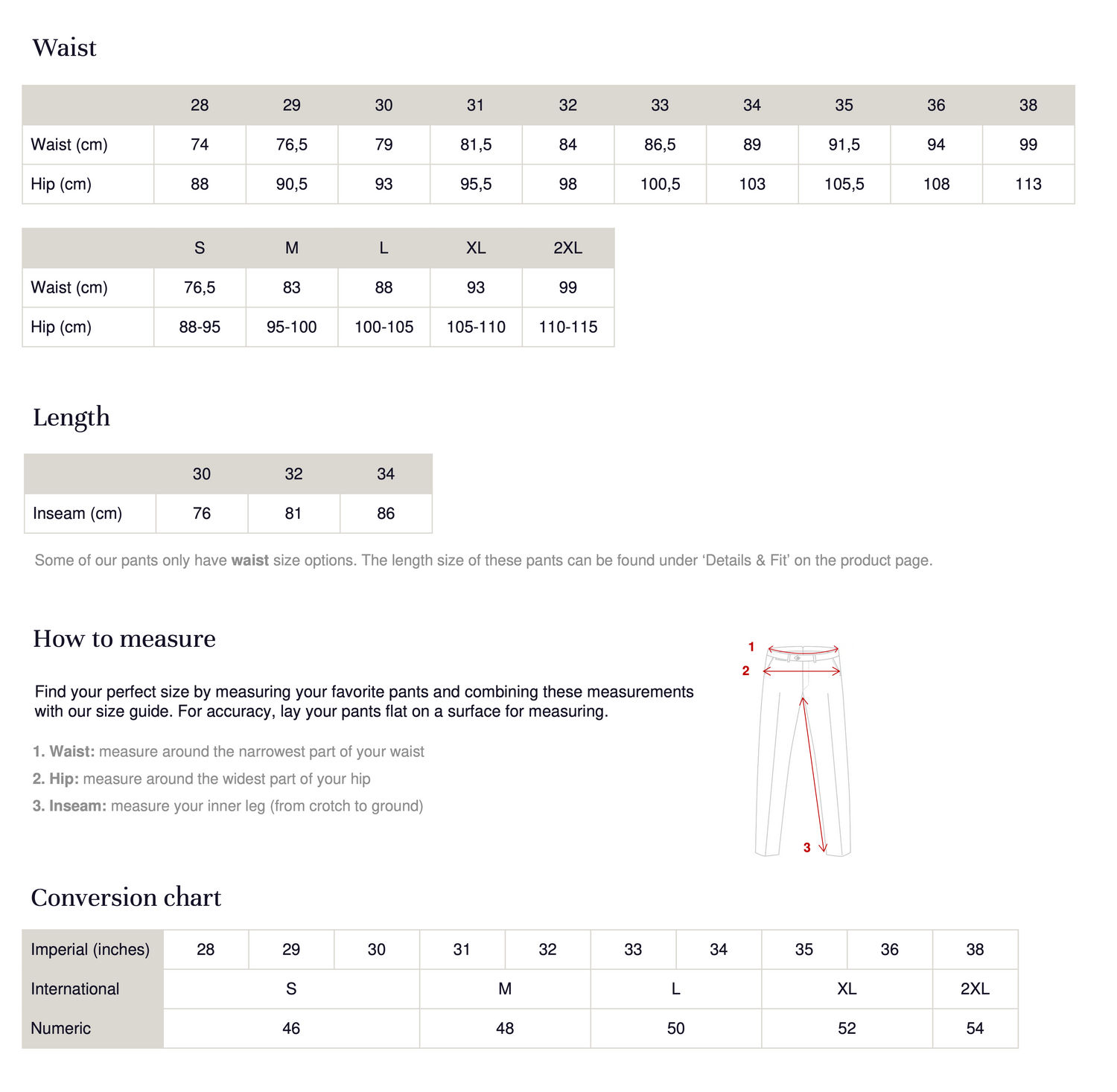 SIZE GUIDE