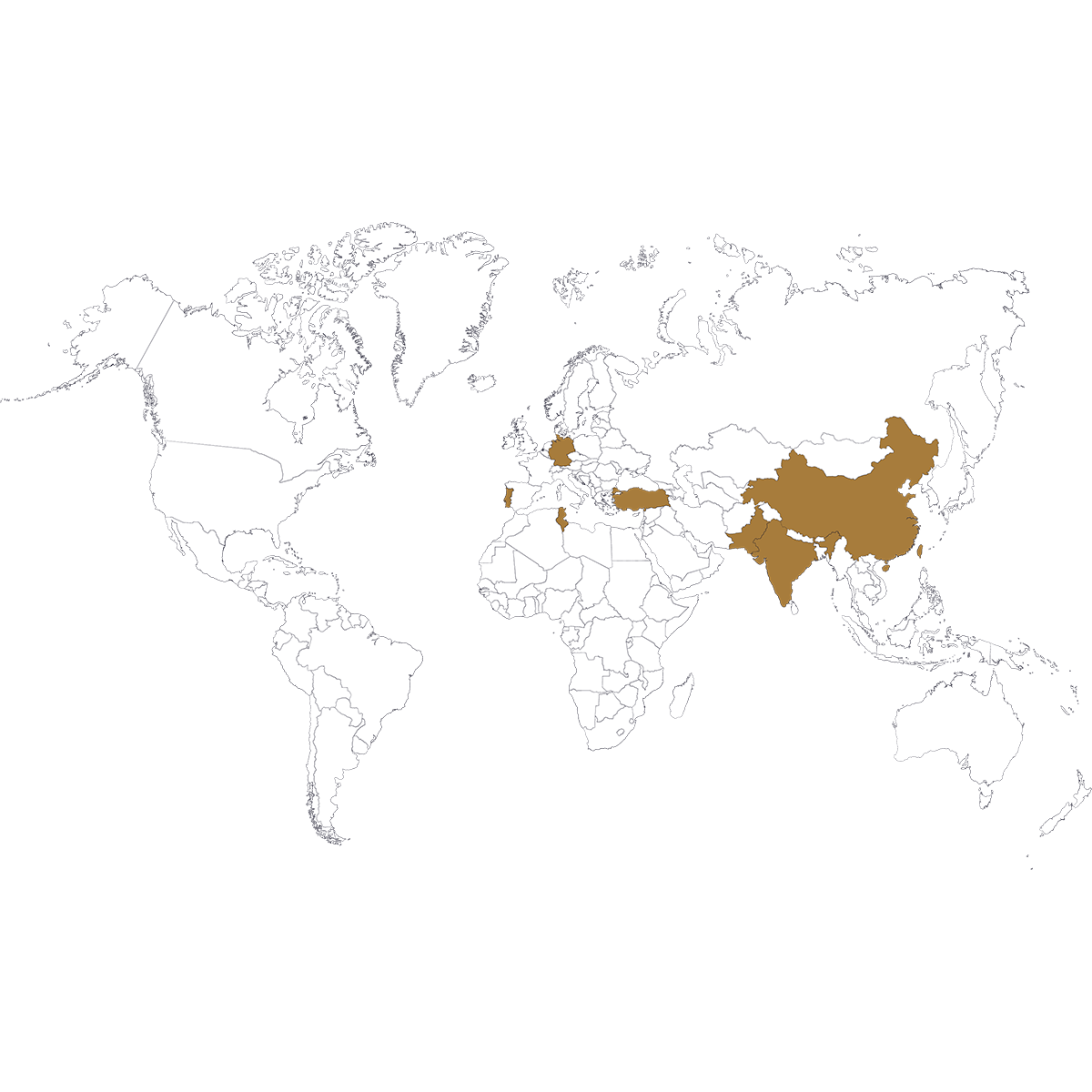 Simple Manufacturing World Map Manufacturing Map